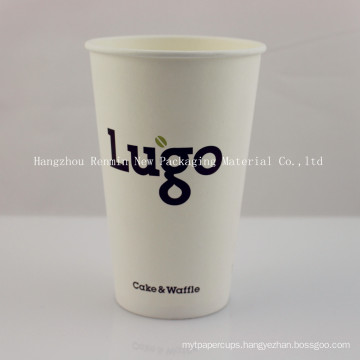 Single Wall Paper Cup with Handle for Hot Drinking